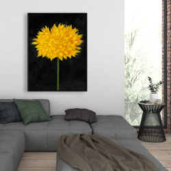 Framed 36 x 48 - Yellow chrysanthemum