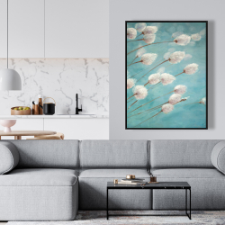 Framed 36 x 48 - Cotton grass plants in the wind