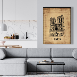 Framed 36 x 48 - Notre-dame de paris illustration