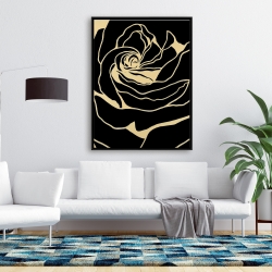 Framed 36 x 48 - Silhouette of a rose