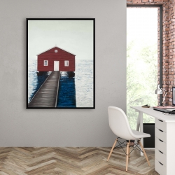 Framed 36 x 48 - Boathouse