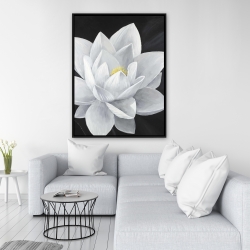 Framed 36 x 48 - Overhead view of a lotus flower