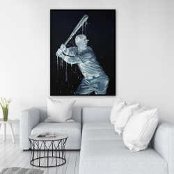 Framed 36 x 48 - Baseball player