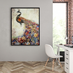 Framed 36 x 48 - Majestic peacock