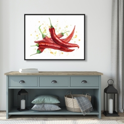 Encadré 36 x 48 - Piments rouges piquants