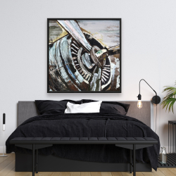 Framed 48 x 48 - Airplane propeller