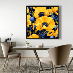 Framed 48 x 48 - Yellow and blue