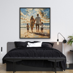 Framed 48 x 48 - Family walk