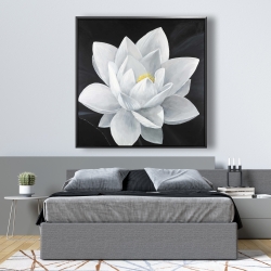 Framed 48 x 48 - Overhead view of a lotus flower