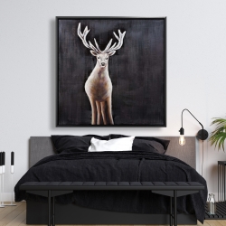Framed 48 x 48 - Lonely deer