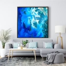 Framed 48 x 48 - Satellite view of the mergui islands