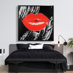 Framed 48 x 48 - Pouty glossy lips