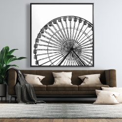 Framed 48 x 48 - Monochrome ferris wheel