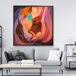 Framed 48 x 48 - Inside view of antelope canyon