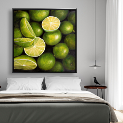 Framed 48 x 48 - Basket of limes