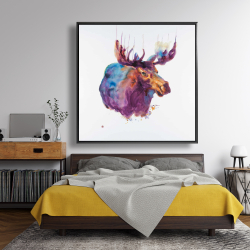 Framed 48 x 48 - Abstract moose