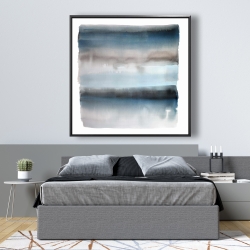 Framed 48 x 48 - Blue stripes