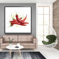 Encadré 48 x 48 - Piments rouges piquants