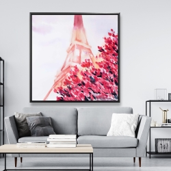 Encadré 48 x 48 - Tour eiffel rose