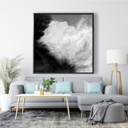 Framed 48 x 48 - Dark monochrome clouds