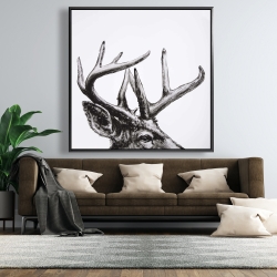 Framed 48 x 48 - Roe deer plume