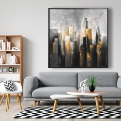 Framed 48 x 48 - Abstract skyline