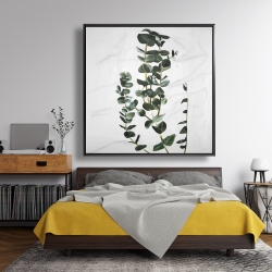Framed 48 x 48 - Eucalyptus stems