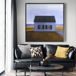 Framed 48 x 48 - Blue barn