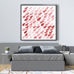 Encadré 48 x 48 - Motif de x rouge