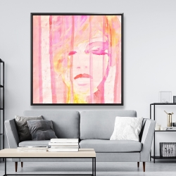 Framed 48 x 48 - Abstract portrait feminine