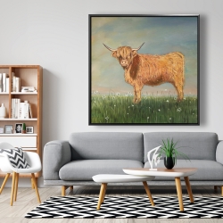 Encadré 48 x 48 - Daisy la vache highland