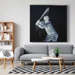 Framed 48 x 48 - Baseball player