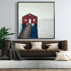 Framed 48 x 48 - Boathouse