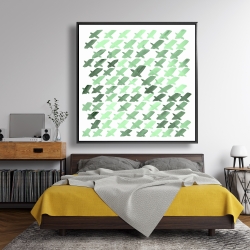 Framed 48 x 48 - Green pattern x