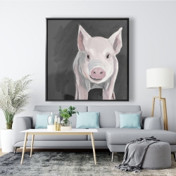 Framed 48 x 48 - Little piglet