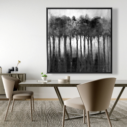 Framed 48 x 48 - Monochrome trees