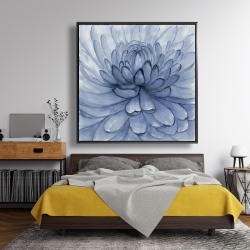 Framed 48 x 48 - Blue petals flower