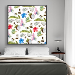 Framed 48 x 48 - Tropical pattern