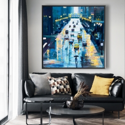 Encadré 48 x 48 - Rue de new york sous la pluie