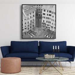 Framed 48 x 48 - Siena city in italie