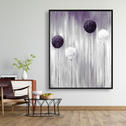 Framed 48 x 60 - Purple allium flowers