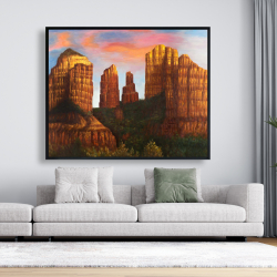 Framed 48 x 60 - Cathedral rock in arizona