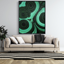 Framed 48 x 60 - Malachite stone