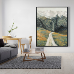 Framed 48 x 60 - Mountainous landscape