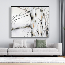 Framed 48 x 60 - Winter birches