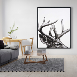 Framed 48 x 60 - Roe deer plume