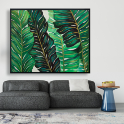 Framed 48 x 60 - Several exotic plant leaves