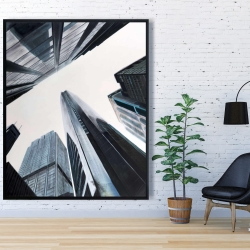 Framed 48 x 60 - Perspective view of skyscraper
