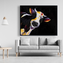 Framed 48 x 60 - One funny cow