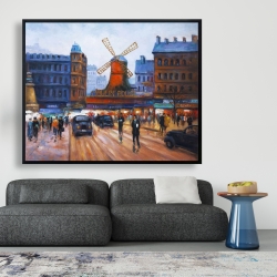 Framed 48 x 60 - Street scene to moulin rouge